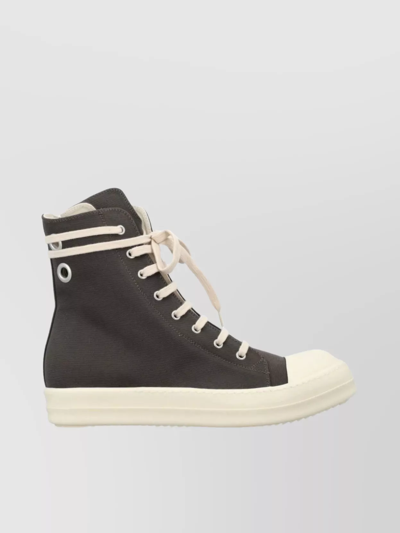 Rick Owens Drkshdw High-top Canvas Sneakers In Grey