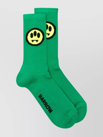 Barrow Logo-print Ribbed Socks In Green