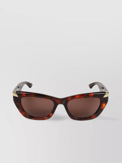 Alexander Mcqueen Sunglasses Cat Eye Tortoiseshell Pattern In Brown