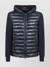 HERNO HOODED QUILTED JACKET RIBBED CUFFS