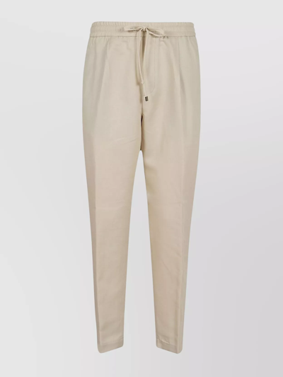 Jacob Cohen Low Carrot Fit Trousers With Elastic Waistband In Neutral