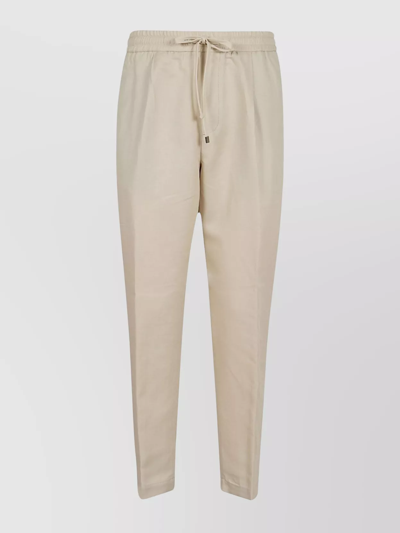 Jacob Cohen Low Carrot Fit Trousers With Elastic Waistband In Brown