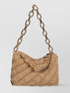 RABANNE CROSS-BODY BAG WITH CHAIN STRAP AND FRINGE DETAIL