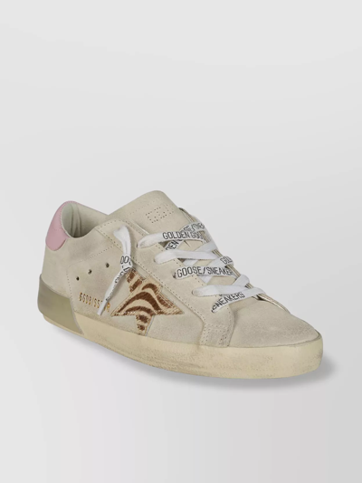 Golden Goose Super-star Distressed Suede Trainers In Multicolor