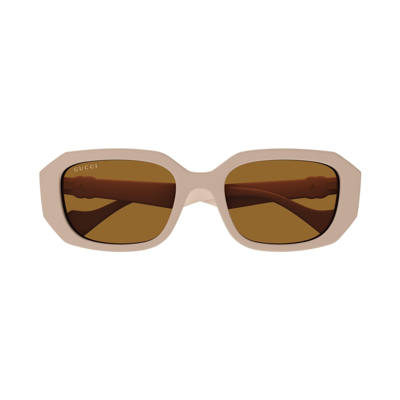 Gucci Sunglasses In Rosa/marrone