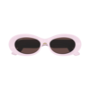 Gucci Oval-frame Sunglasses In Rosa Chiaro/marrone