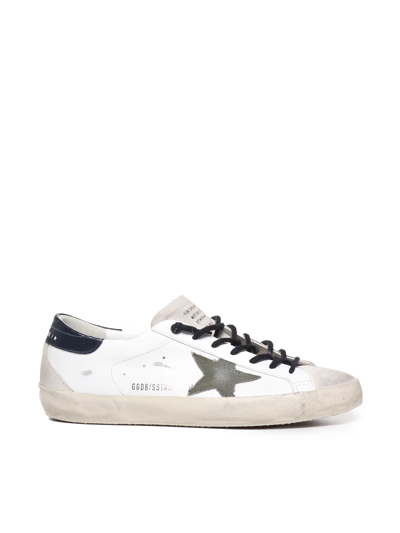 Golden Goose Super-star Sneakers With A Worn Effect In White