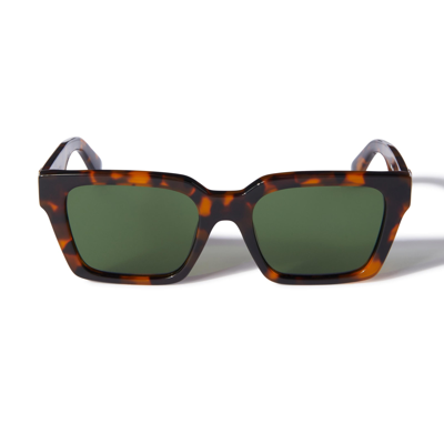 Off-white Sunglasses In Havana/verde