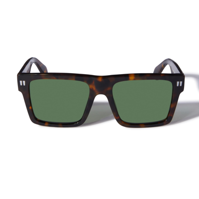 Off-white Sunglasses In Havana/verde