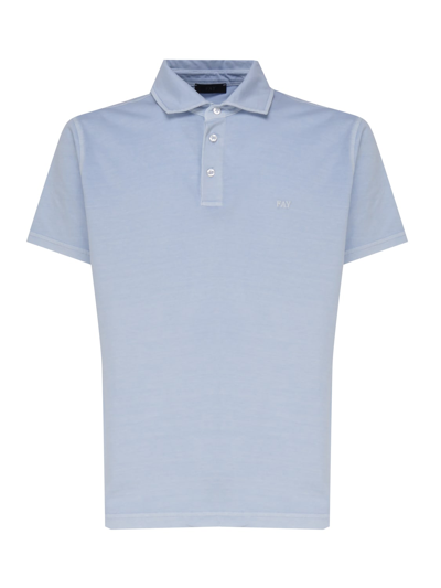 Fay Polo T-shirt In Cotton In Blue