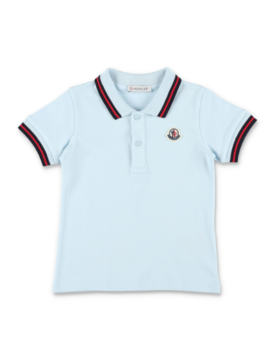 Moncler polo best sale light blue