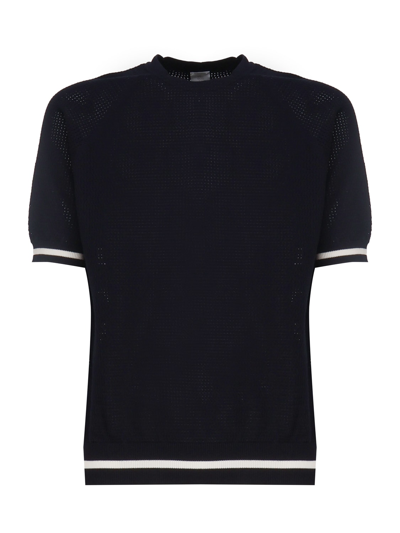 Eleventy Knitted T-shirt In Blue