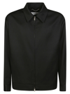 Golden Goose Black Jacket With Classic Collar And Long Sleeves In Black