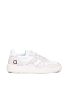 Date Court 2.0 Leather-panelled Sneakers In White-pink