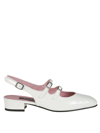Carel Flate Double Strap Slingback In Beige