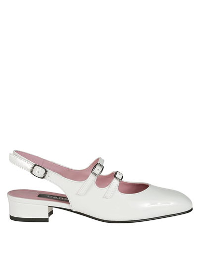 Carel Women's Patent Leather Pêche Slingback Mary Jane In White