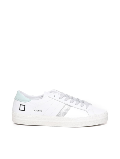 Date Vintage Hill Low Sneakers In White-mint