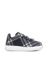 BURBERRY BOX SNEAKER WITH CHECK WORKMANSHIP