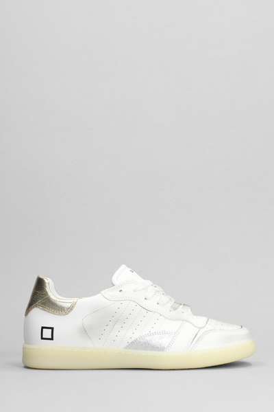 Date Sportylow Sneakers In White Leather