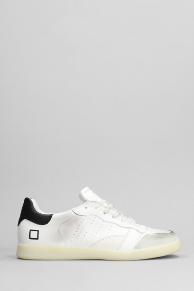 DATE SPORTY LOW SNEAKERS IN WHITE LEATHER