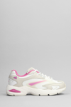 DATE SN23 SNEAKERS IN WHITE LEATHER AND FABRIC