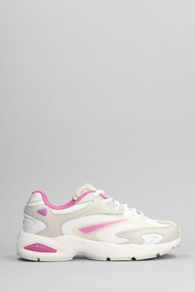 Date Sn23 Trainers In White Leather And Fabric