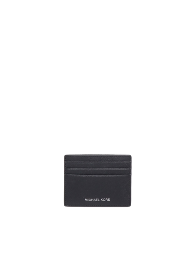 Michael Michael Kors Card Holder With Logo In Black