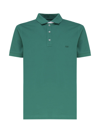 Fay Green Polo Piquet Stretch Bicolor In Green