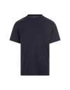 Fedeli Basic T-shirt In Night Blue Giza Jersey In Blue