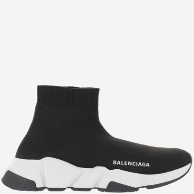 Balenciaga Speed Knit Trainer In Black/ White