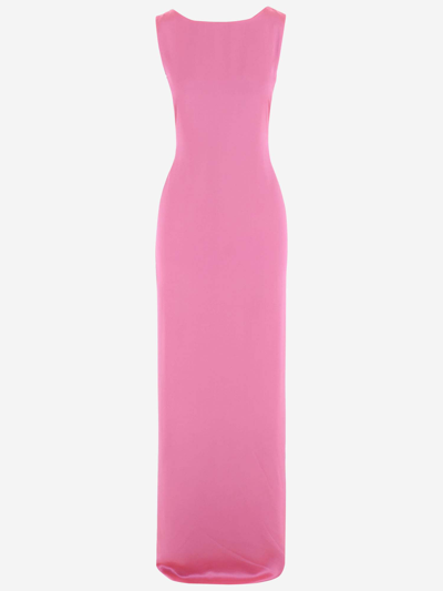 Stephan Janson Silk Long Dress In Pink