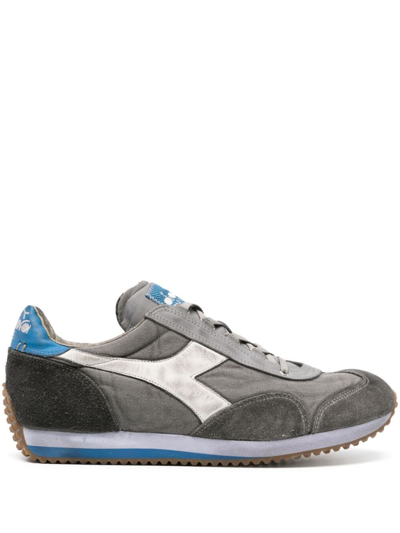 Diadora Equipe H Dirty Stone Wash Trainers In Grey