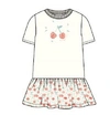 BONPOINT WHITE DRESS FOR GIRL WITH CHERRIES PRINT