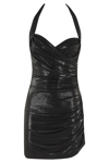 Norma Kamali Cayla Side Drape Pickleball Dress In Black Black