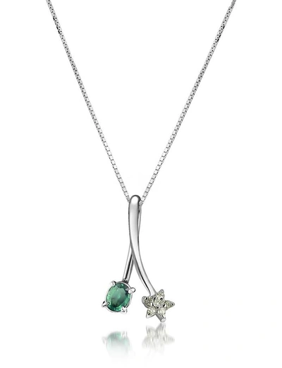 Gucci Necklaces Diamond Star And Emerald 18k Gold Pendant Necklace