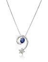 GUCCI DESIGNER NECKLACES SAPPHIRES AND DIAMOND STAR 18K GOLD PENDANT NECKLACE