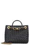 Bottega Veneta Andiamo Small Leather Tote Bag In Black