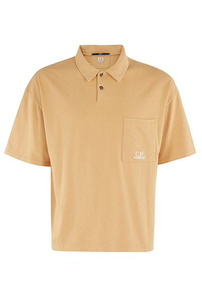 C.p. Company 20 1 Jersey Boxy Polo Shirt In Brown