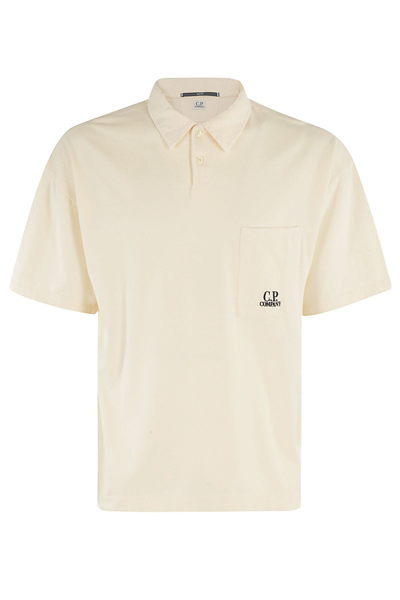 C.p. Company 20 1 Jersey Boxy Polo Shirt In Neutral