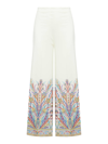 Etro Printed Cotton-blend Wide-leg Pants In Multi