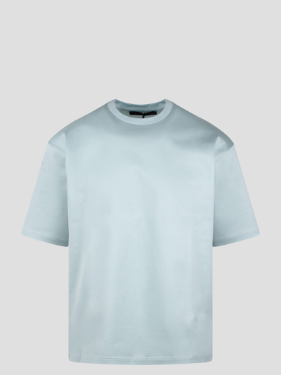 Low Brand Swallow Embroidery Jersey T-shirt In Blue