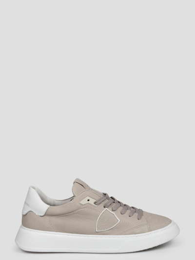 Philippe Model Temple Low Man Sneakers In Nude & Neutrals