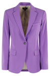 Theory Staple Blazer In Admiral Crepe In Qy Bright Peony