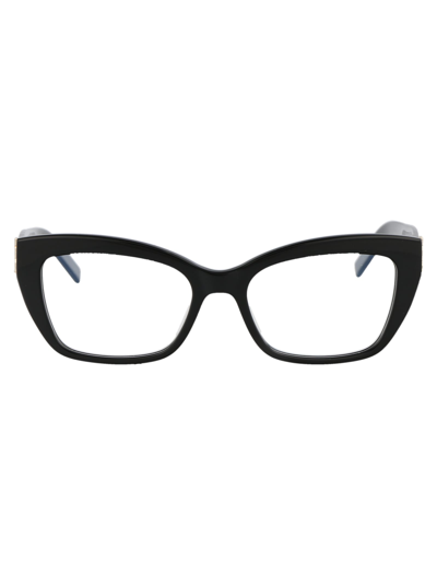 Saint Laurent Black Sl M117 Glasses In 001 Black Black Transparent