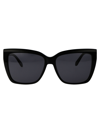 Ferragamo Sleek Logo Acetate Square Sunglasses In 001 Black