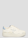 Premiata Leather Platform Sneakers In White