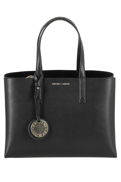 Emporio Armani Shopping Bag In Black