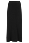 Loulou Studio Lys Silk Blend Midi Skirt In Schwarz