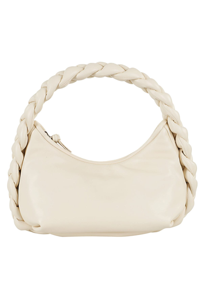 Hereu Espiga Braided Plaited-handle Leather Handbag In White