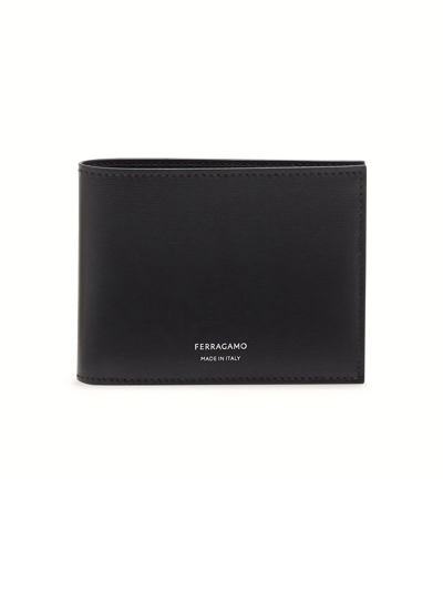Ferragamo Black Classic Bi-fold Leather Wallet